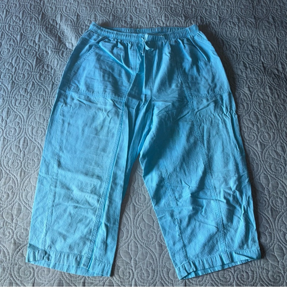 🩷Roaman's Aqua Blue Cotton Pants